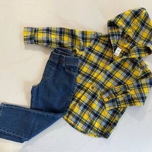 Boys Outfit - Carters Jeans & Shirt